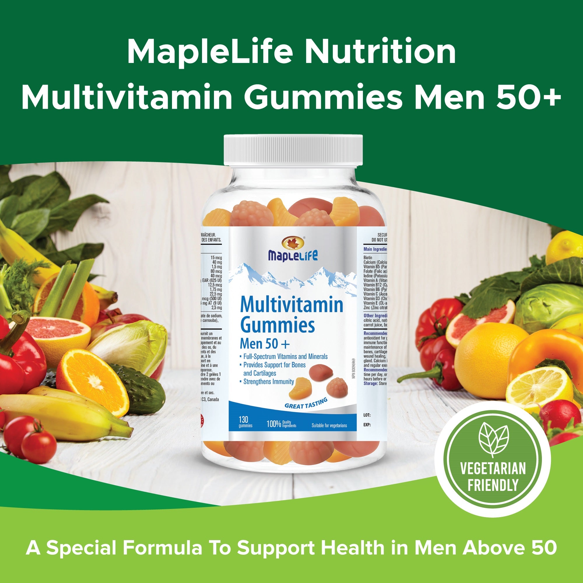 Multivitamin Gummies Men 50+ 130 Gummies