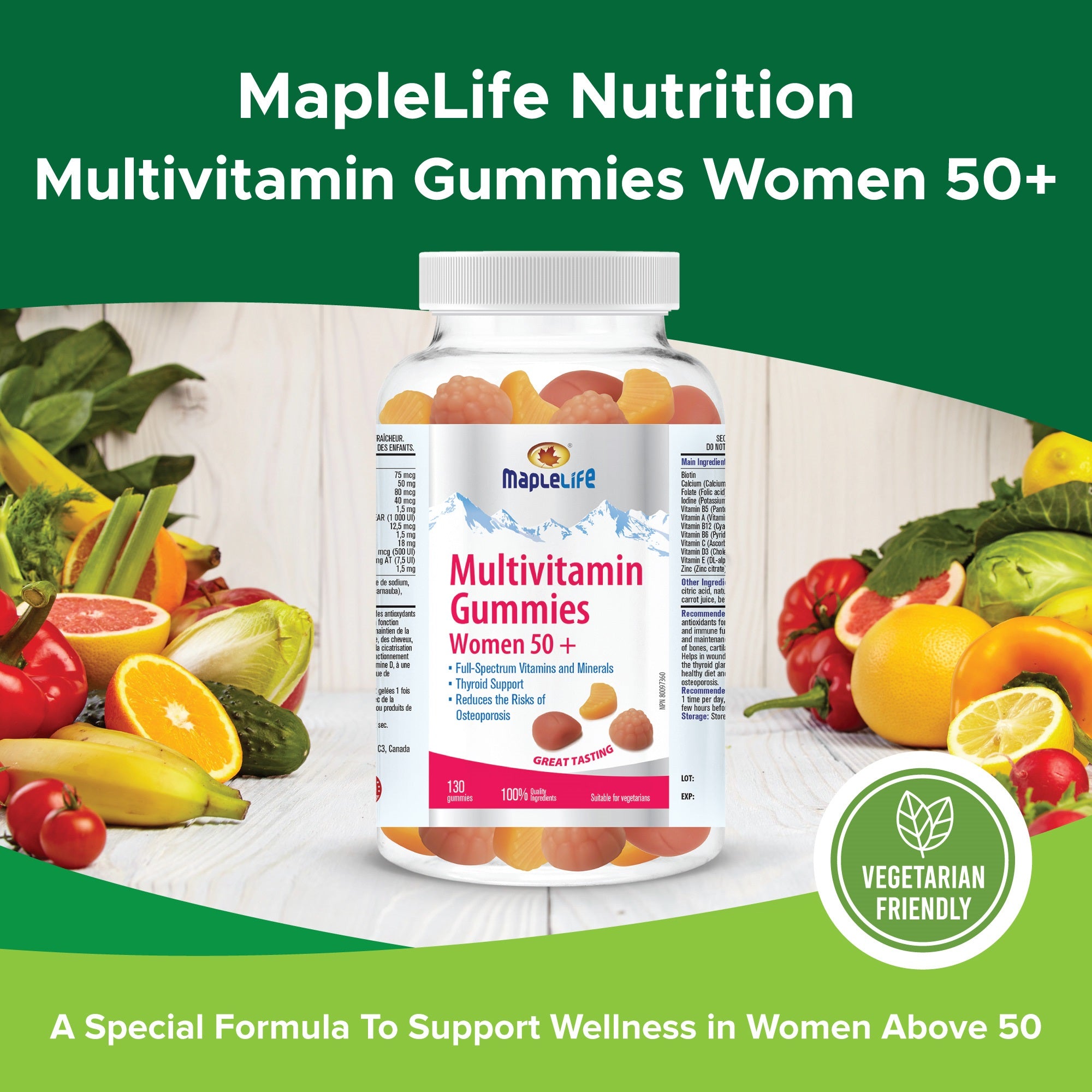 Multivitamin Gummies Women 50+ 130 Gummies