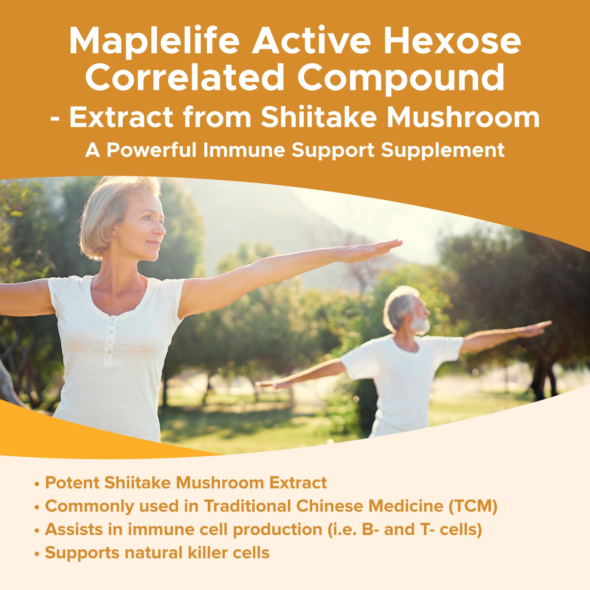 Active Hexose Correlated Compound Extract from Shiitake Mushrooms 90 Capsules