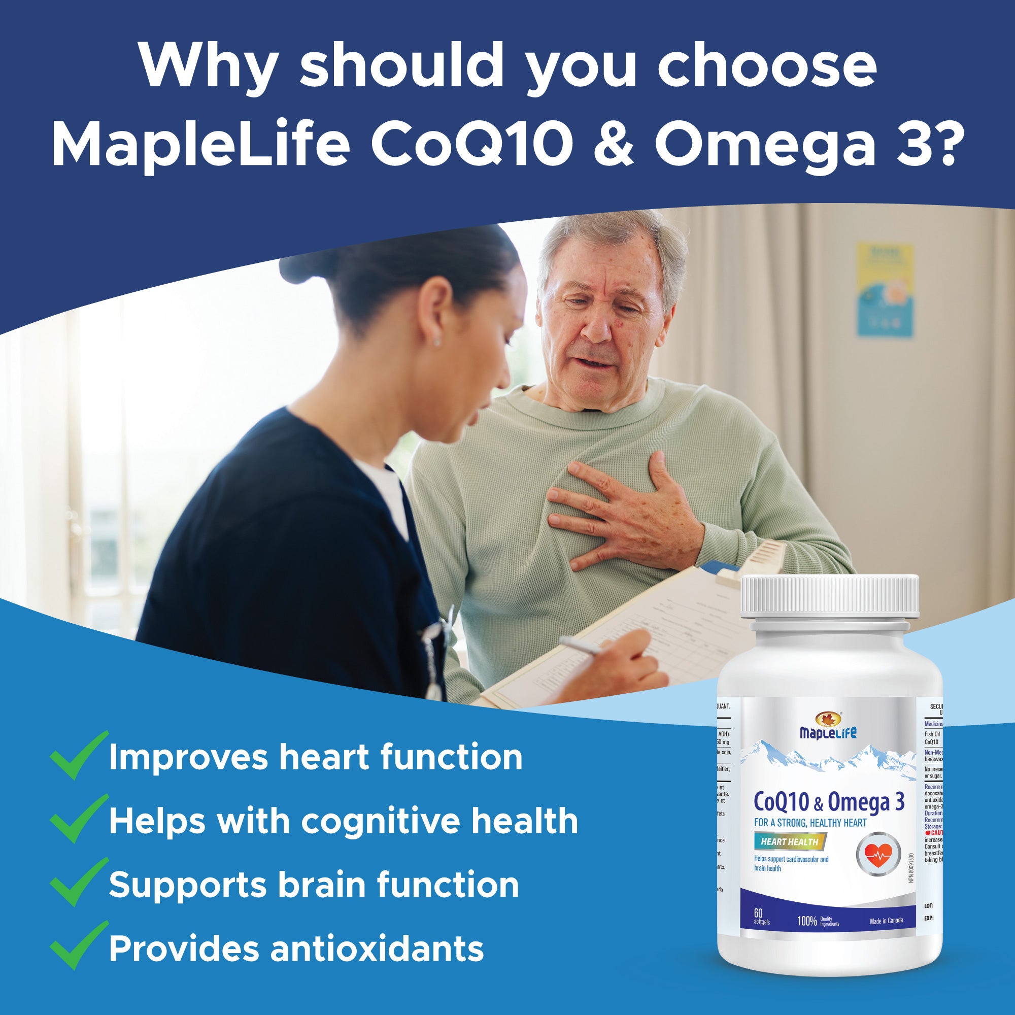 CoQ10 & Omega 3 60 Softgels