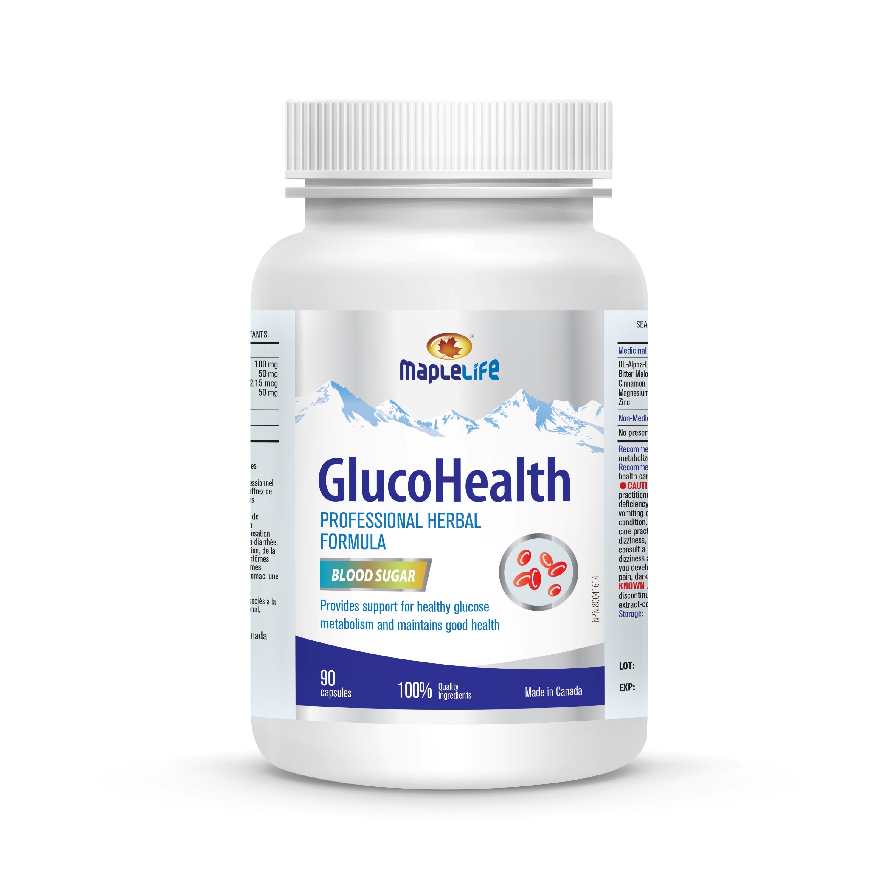 GlucoHealth for Blood Sugar Support 90 Capsules