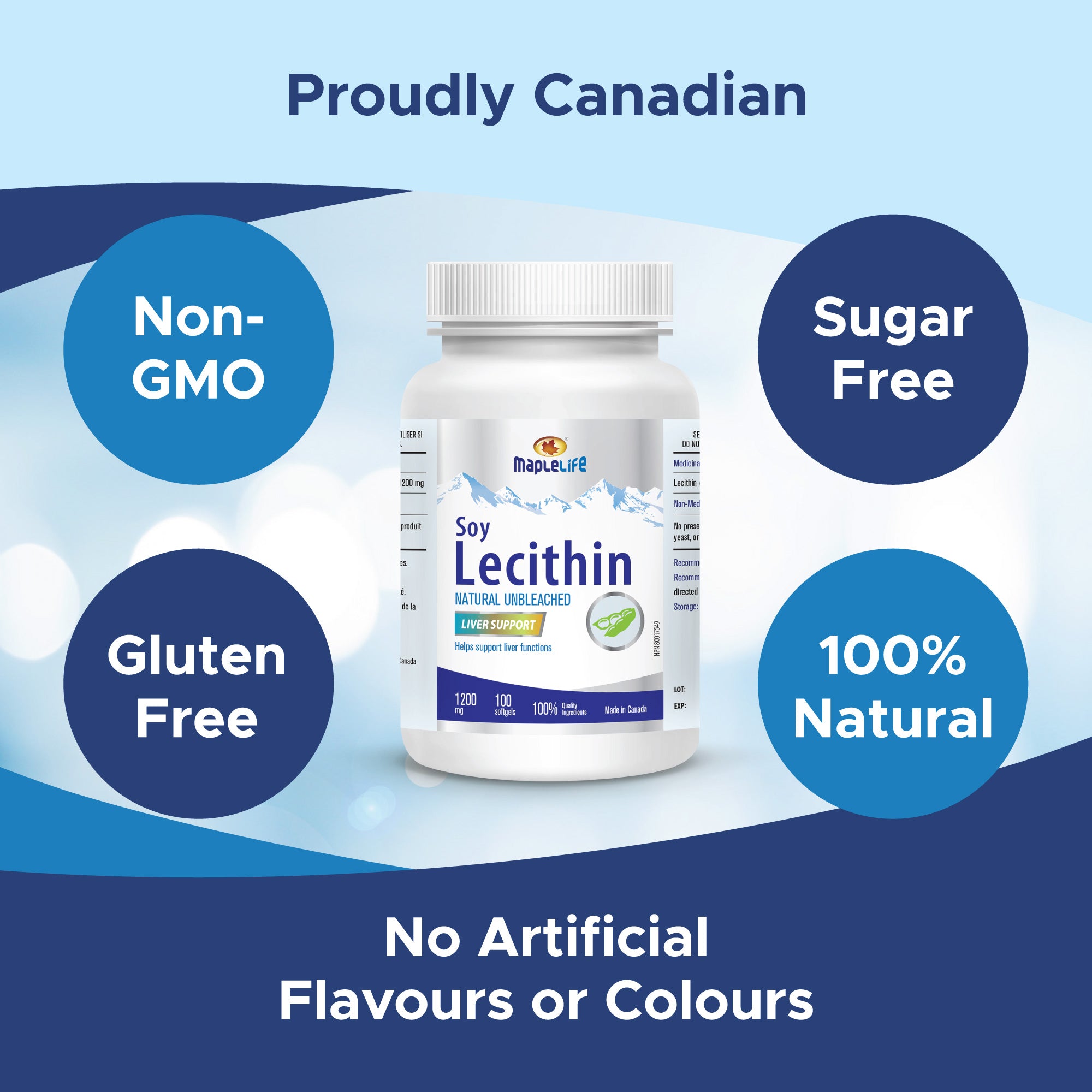 Lecithin 1200mg 100 Softgels (Small Pack)