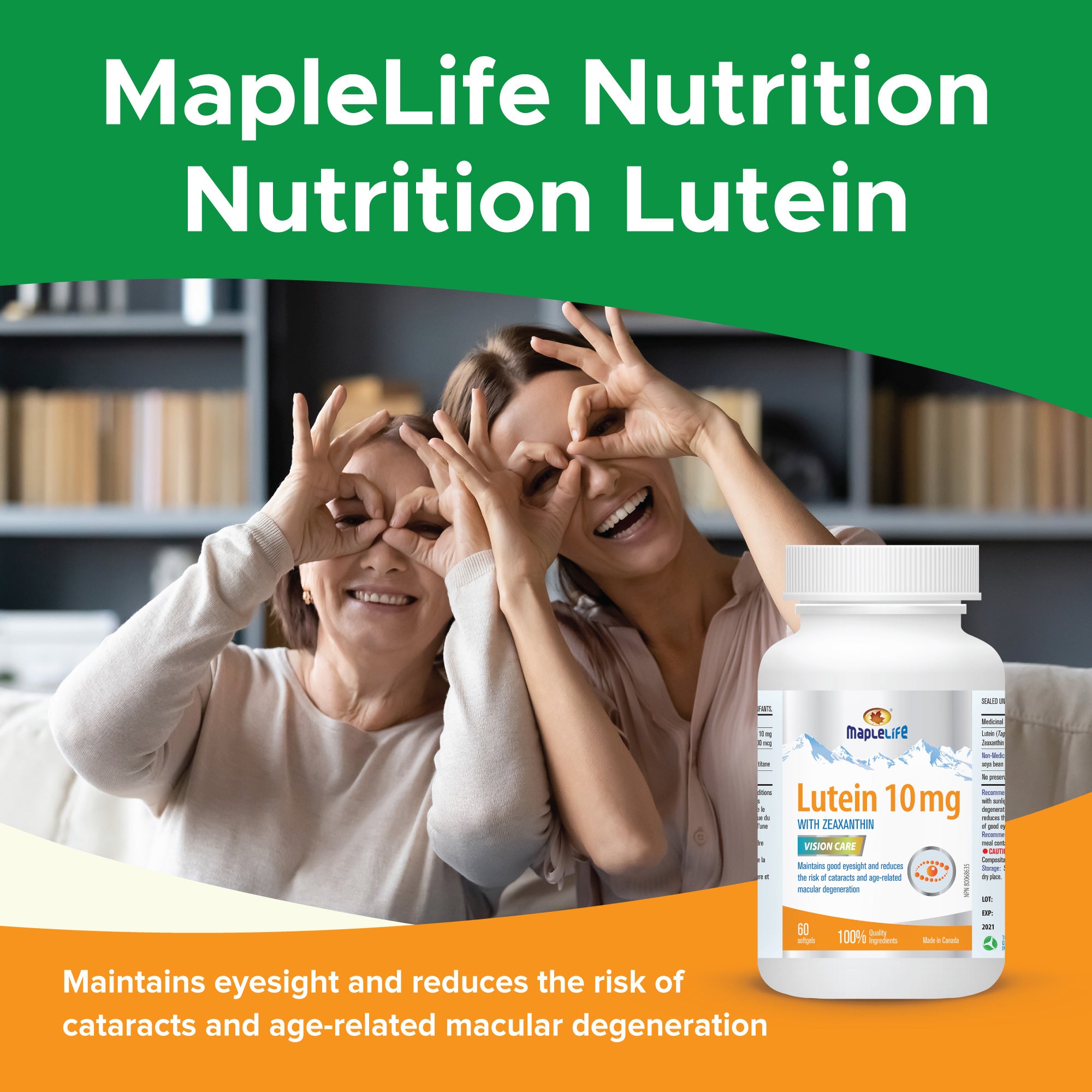 Lutein 10mg with Zeaxanthin 60 Softgels