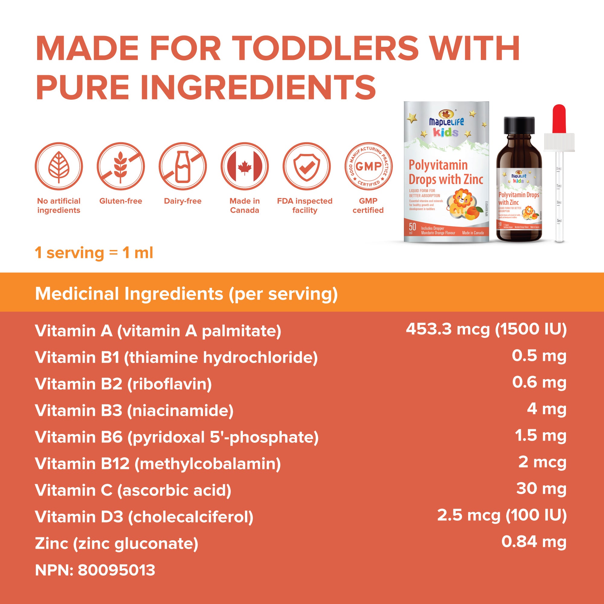 Polyvitamin Drops with Zinc 50ml