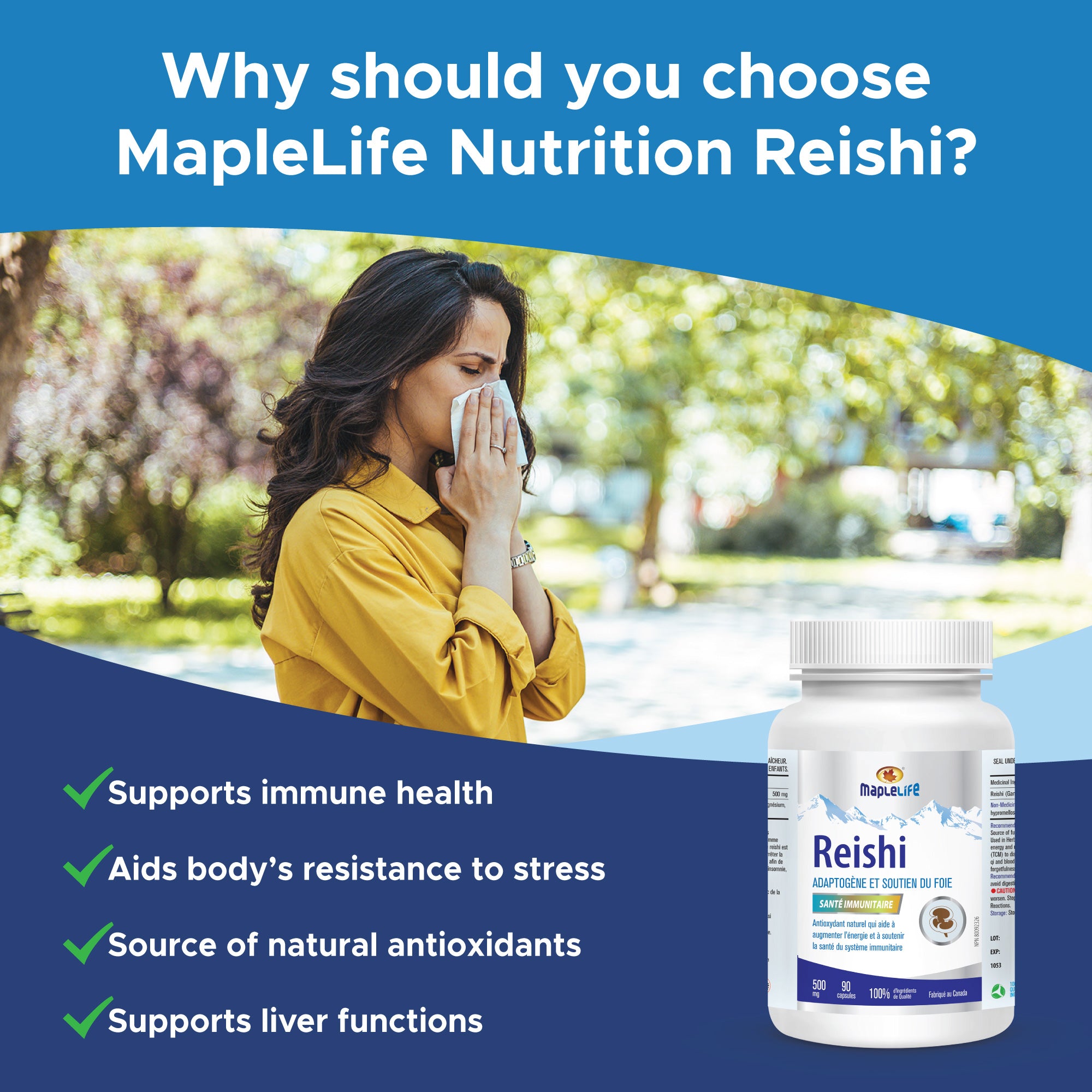 Reishi Mushroom 500mg 90 Capsules