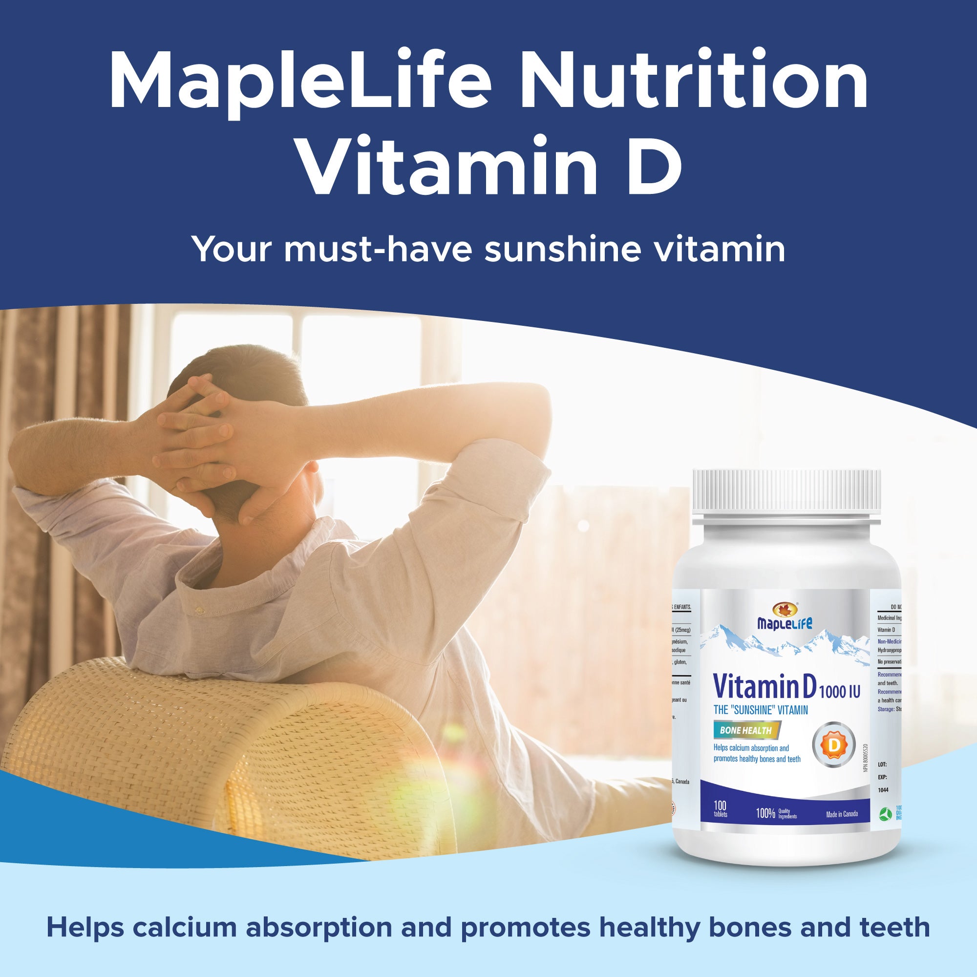 Vitamin D 1000IU 100 Tablets