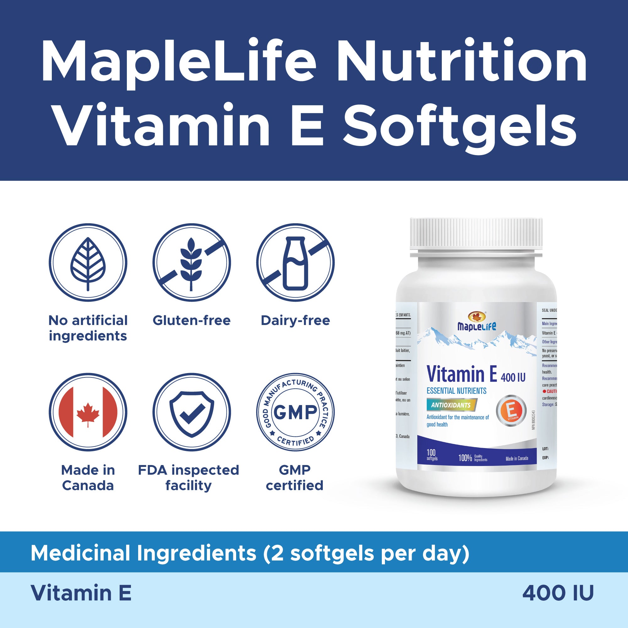 Vitamin E 400IU 100 softgels