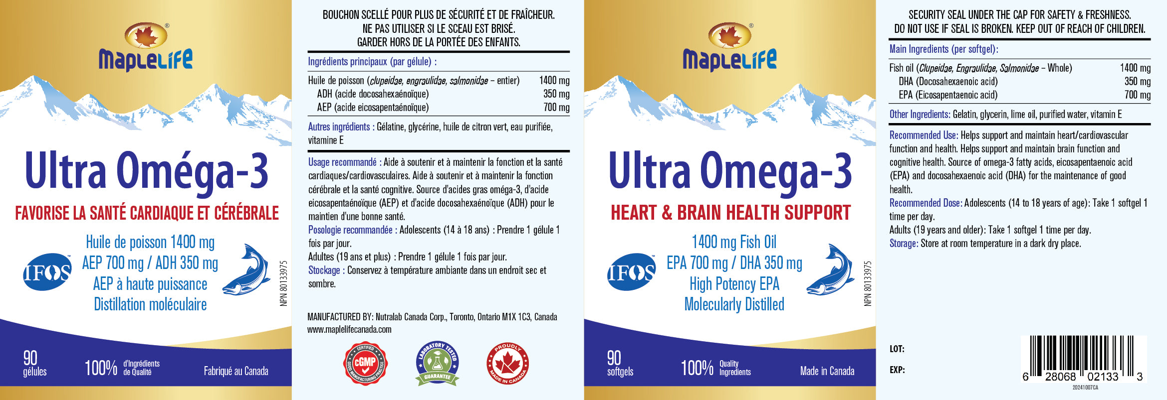 Ultra Omega-3 1400mg 90 Softgels