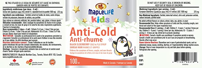 Maplelife Anti-cold Liquid For Kids 100ml – Maplelife Nutrition